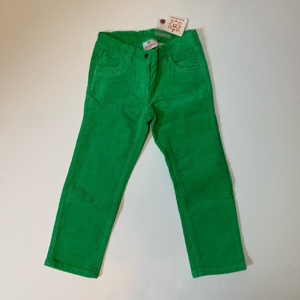 NEW Hanna Andersson Green Corduroy Pants 110